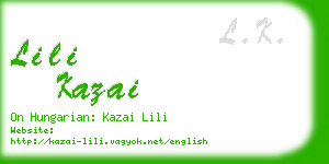 lili kazai business card